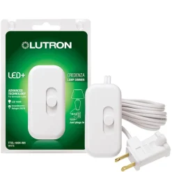 Lutron Credenza White 100 W Plug-In Dimmer Slide Switch 1 pk