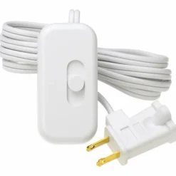 Lutron Credenza White 100 W Plug-In Dimmer Slide Switch 1 pk