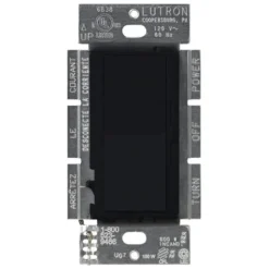 Lutron Diva Black 600 W 3-Way Dimmer Switch 1 pk