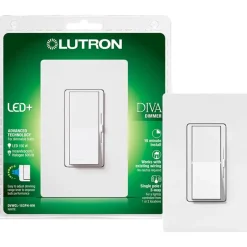 Lutron Diva White 150 W 3-Way Dimmer Switch 1 pk