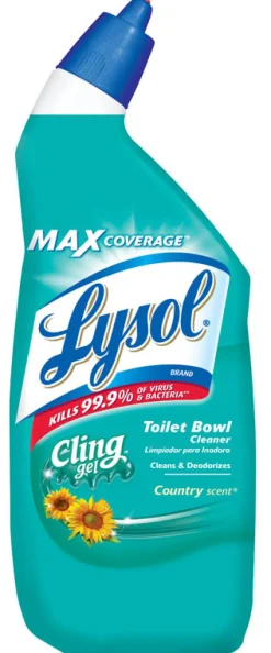 Lysol Cling Gel Country Scent Toilet Bowl Cleaner 24 oz. Gel (Pack of 9)