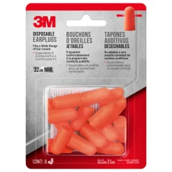 3M 32 dB Soft Foam Disposable Ear Plugs Orange 8 pair