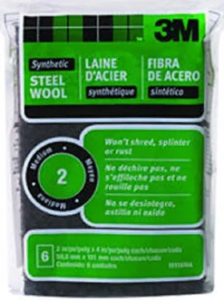 3M 2 Grade Medium Steel Wool Pad 6 pk