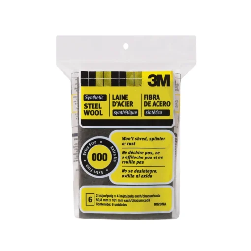 3M 000 Grade Very Fine Steel Wool Pad 6 pk (Pack of 6)