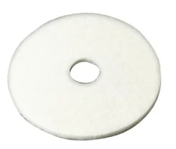 3M 20 in. Dia. Non-Woven Natural/Polyester Fiber Floor Polishing Pad White (Pack of 5)