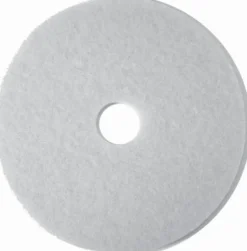 3M 20 in. Dia. Non-Woven Natural/Polyester Fiber Floor Polishing Pad White (Pack of 5)