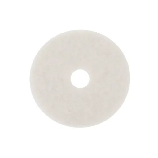 3M 20 in. Dia. Non-Woven Natural/Polyester Fiber Floor Polishing Pad White (Pack of 5)