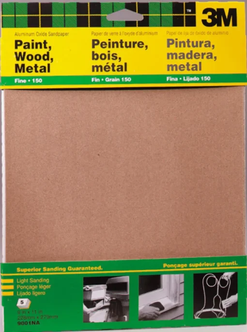3M 11 in. L x 9 in. W 150 Grit Aluminum Oxide Sandpaper 5 pk (Pack of 10)