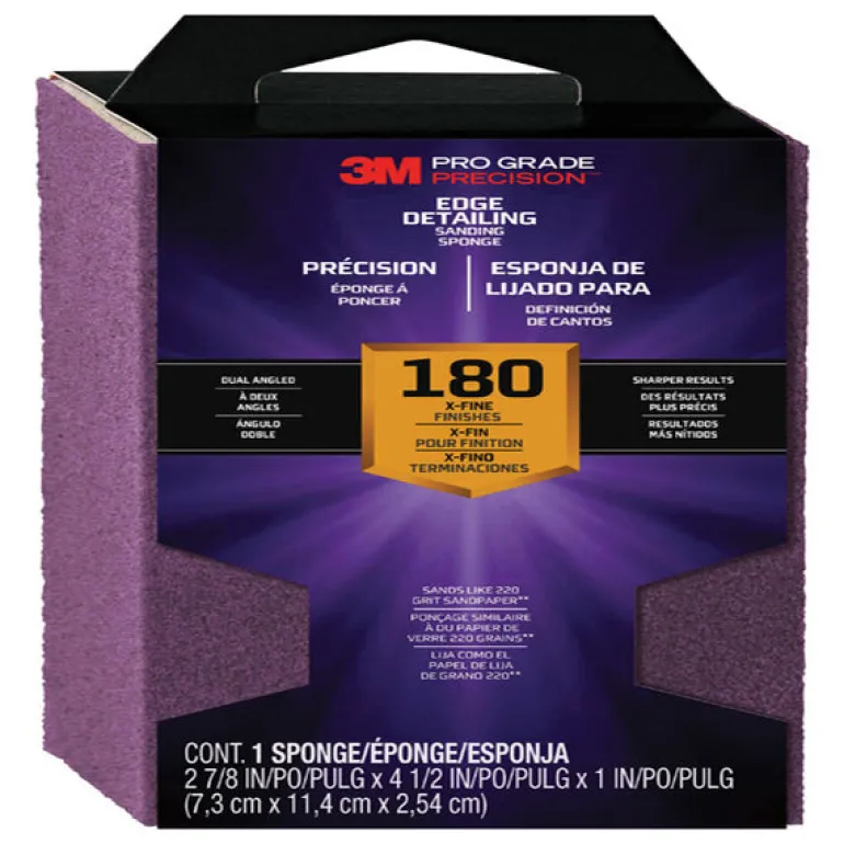 3M 4-1/2 in. L X 2-7/8 in. W X 1 in. 180 Grit Extra Fine Dual Angle Sanding Sponge