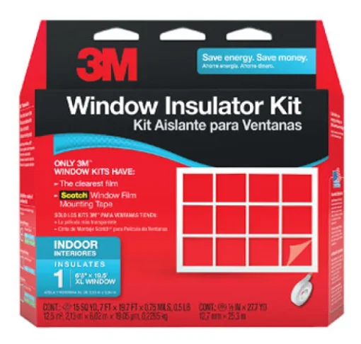 3M Clear Indoor Window Film Insulator Kit 84 in. W X 236 in. L