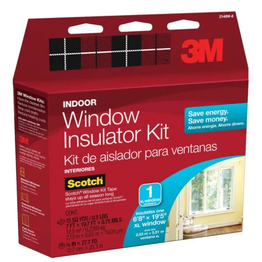 3M Clear Indoor Window Film Insulator Kit 84 in. W X 236 in. L