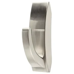 3M Command 3-1/8 In. L Brushed Nickel Metal Medium Modern Reflections Bath Coat/Hat Hook 3 Lb. Capacity