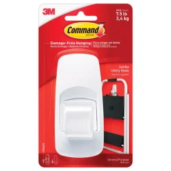 3M Command Jumbo Plastic Hook 4-1/4 In. L 1 Pk