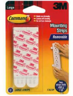 3M Command Large Foam Adhesive Strips 4 in. L 6 pk (Pack of 6)