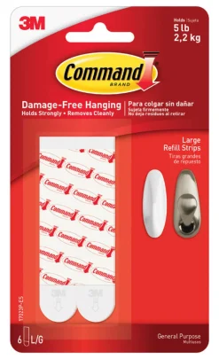 3M Command Large Foam Adhesive Strips 4 in. L 6 pk (Pack of 6)