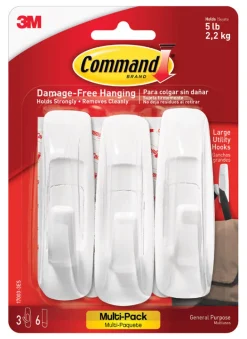 3M Command Large Plastic Hook 3-7/8 In. L 3 Pk