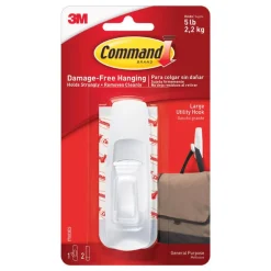 3M Command Large Plastic Hook 3-7/8 In. L 1 Pk