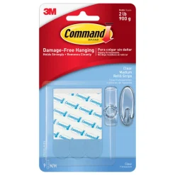 3M Command Medium Foam Adhesive Strips 2-3/4 in. L 9 pk (Pack of 6)