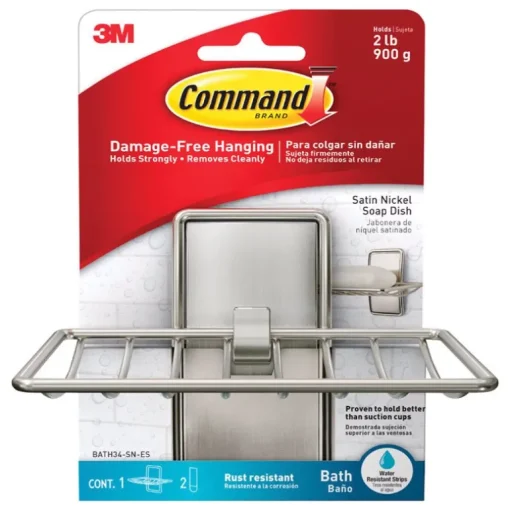 3M Command Medium Metal Soap Dish 4.92 in. L 1 pk