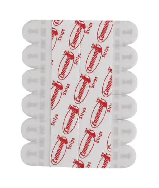 3M Command Mini Foam Adhesive Strips .5 in. L 12 pk (Pack of 6)