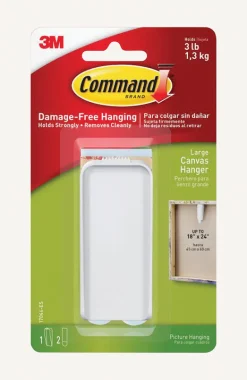 3M Command Plastic Coated White Canvas Picture Hanger 3 lb 1 pk