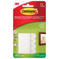 3M Command White Foam Picture Hanging Strips 8 Pk