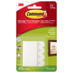 3M Command White Foam Picture Hanging Strips 8 Pk
