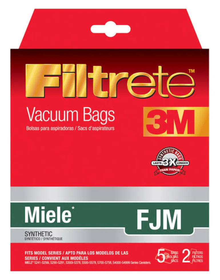 3M Filtrete Hoover Type A Miele FJM Replacement Synthetic Vacuum Bag 10 L x 11 W in.
