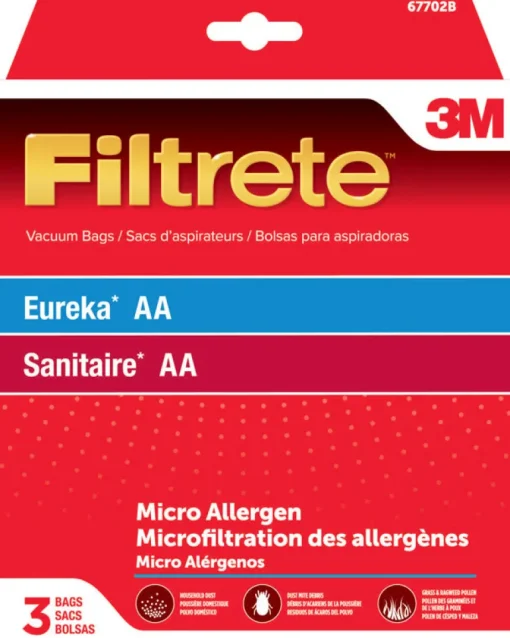3M Filtrete Vacuum Bag For Eureka/ Sanitaire AA/MicroAllergen 3 pk
