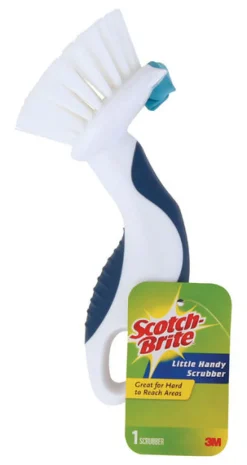 3M Plastic Bristle Scotch-Brite Little Handy Scrubber 13.1 H x 2.4 W x 2.4 D in. (Pack of 6)