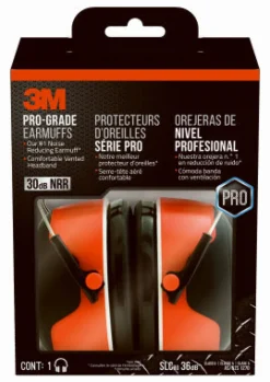 3M Pro-Grade 30 dB Steel Earmuffs Mulit-Colored 1 pair