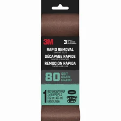 3M Rapid Removal 18 in. L x 3 in. W Aluminum Oxide Sanding Belt 80 Grit 1 pc.