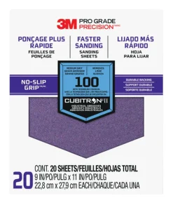 3M SandBlaster 11 in. L x 9 in. W 100 Grit Medium Ceramic Sanding Sheet 20 pk