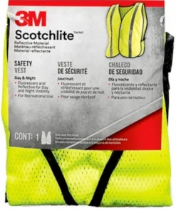 3M Scotchlite Reflective Day/Night Safety Vest Yellow One Size Fits Most