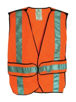 3M Scotchlite Reflective Safety Vest with Reflective Stripe Orange One Size Fits Most