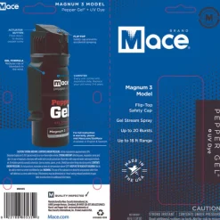 Mace Magnum 3 Black Aluminum/Plastic Gel Pepper Spray