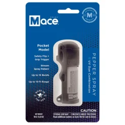 Mace Pocket Black Aluminum/Plastic Pepper Spray (Pack of 6)