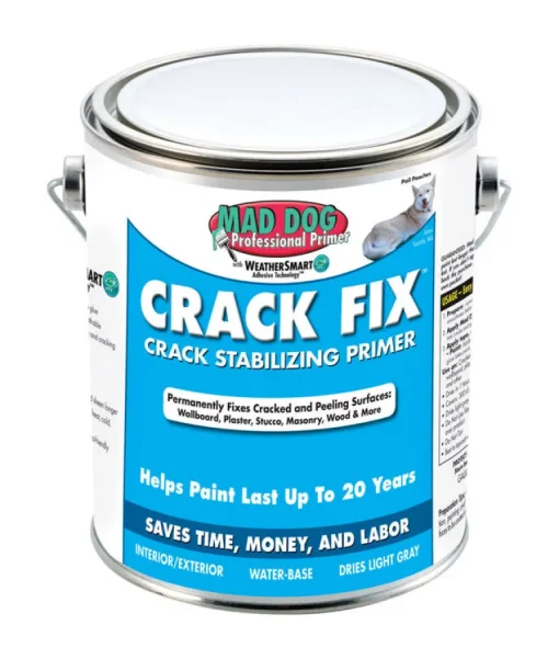 Mad Dog Crack Fix White Water-Based Acrylic Latex Crack Stabilizing Primer 1 qt