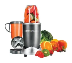 Magic Bullet Nutri Bullet Gray Stainless Steel Blender and Food Processor 24 1 speed