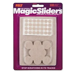 Magic Sliders Felt Self Adhesive Protective Pads Oatmeal Assorted 102 pk