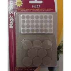 Magic Sliders Felt Self Adhesive Protective Pads Oatmeal Assorted 102 pk