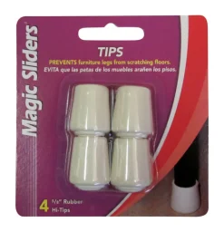 Magic Sliders Rubber Leg Tip Tan Round 5/8 in. W 4 pk