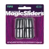 Magic Sliders Rubber Leg Tip Black Round 7/8 in. W 4 pk