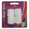 Magic Sliders Rubber Leg Tip White Round 1-1/8 in. W 4 pk