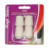 Magic Sliders Rubber Self Adhesive Leg Tip White Round 3/4 in. W 4 pk