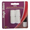 Magic Sliders Vinyl Leg Tip White Round 3/4 in. W 4 pk