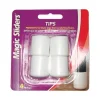 Magic Sliders Vinyl Leg Tip White Round 1 in. W 4 pk