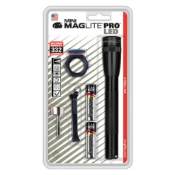 Mag-Lite 332 lm. Black Aluminum LED Mini Flashlight 6.61 L x 1 H x 1 W in. with AA Battery