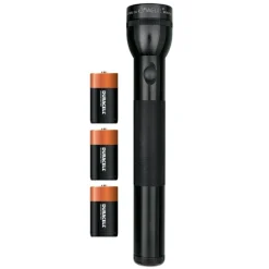 Mag-Lite Black Aluminum 168 lm. D Battery LED Flashlight 12.34 H x 2.25 W x 2.25 L in.