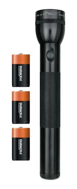 Mag-Lite Black Aluminum 168 lm. D Battery LED Flashlight 12.34 H x 2.25 W x 2.25 L in.